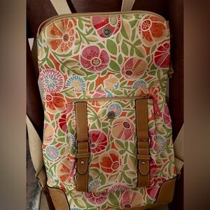 Floral Canvas Backpack